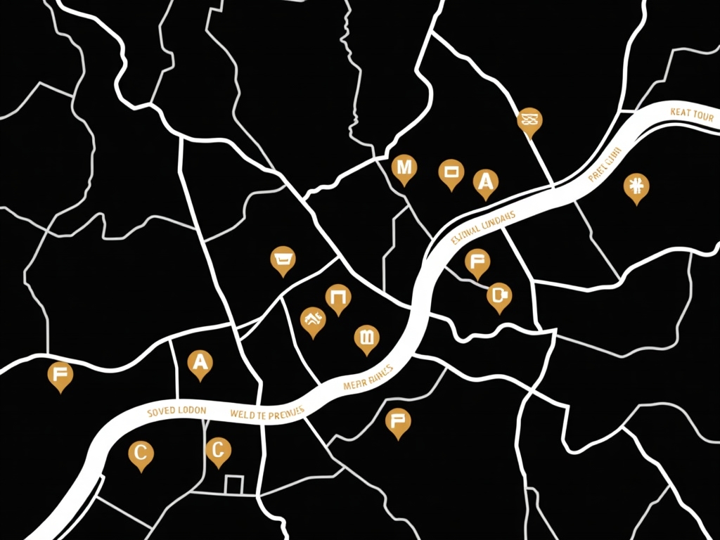 Stylized map of London